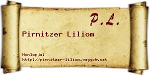 Pirnitzer Liliom névjegykártya